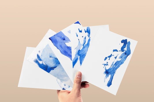 Pack of 5 postcards: Blue Series